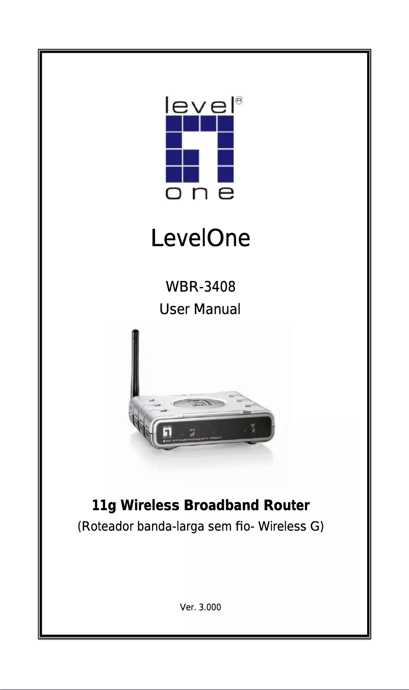 Page n°1 - Manuel utilisateur CP Technologies WBR-3408