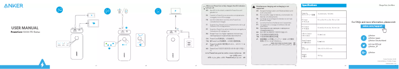 Page n°1 - Manuel utilisateur Anker PowerCore 10000 PD Redux A1239