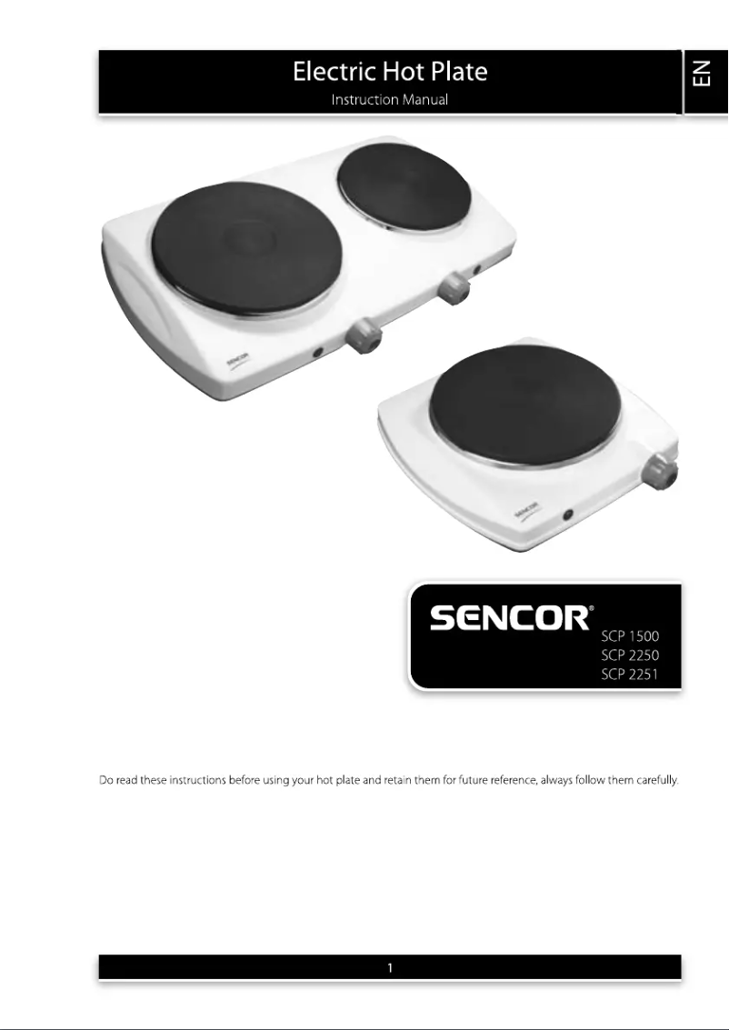 Image de la première page du manuel de l'appareil SCP 1502SS
