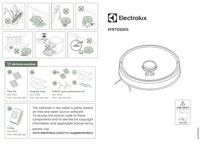 Page 1 de la notice Manuel utilisateur Electrolux UltimateHome 700 EFR71222DS