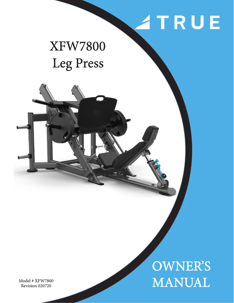 Page n°1 - Manuel utilisateur True XFW7800