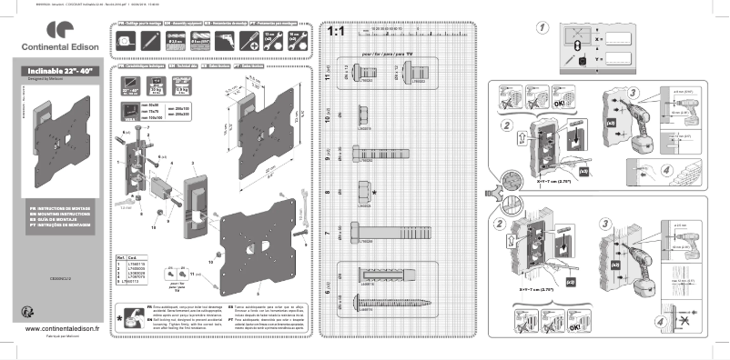 Page n°1 - Manuel utilisateur Continental Edison CE200NCL12
