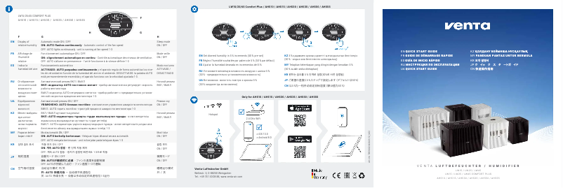 Page 1 de la notice Guide de démarrage rapide Venta LW15