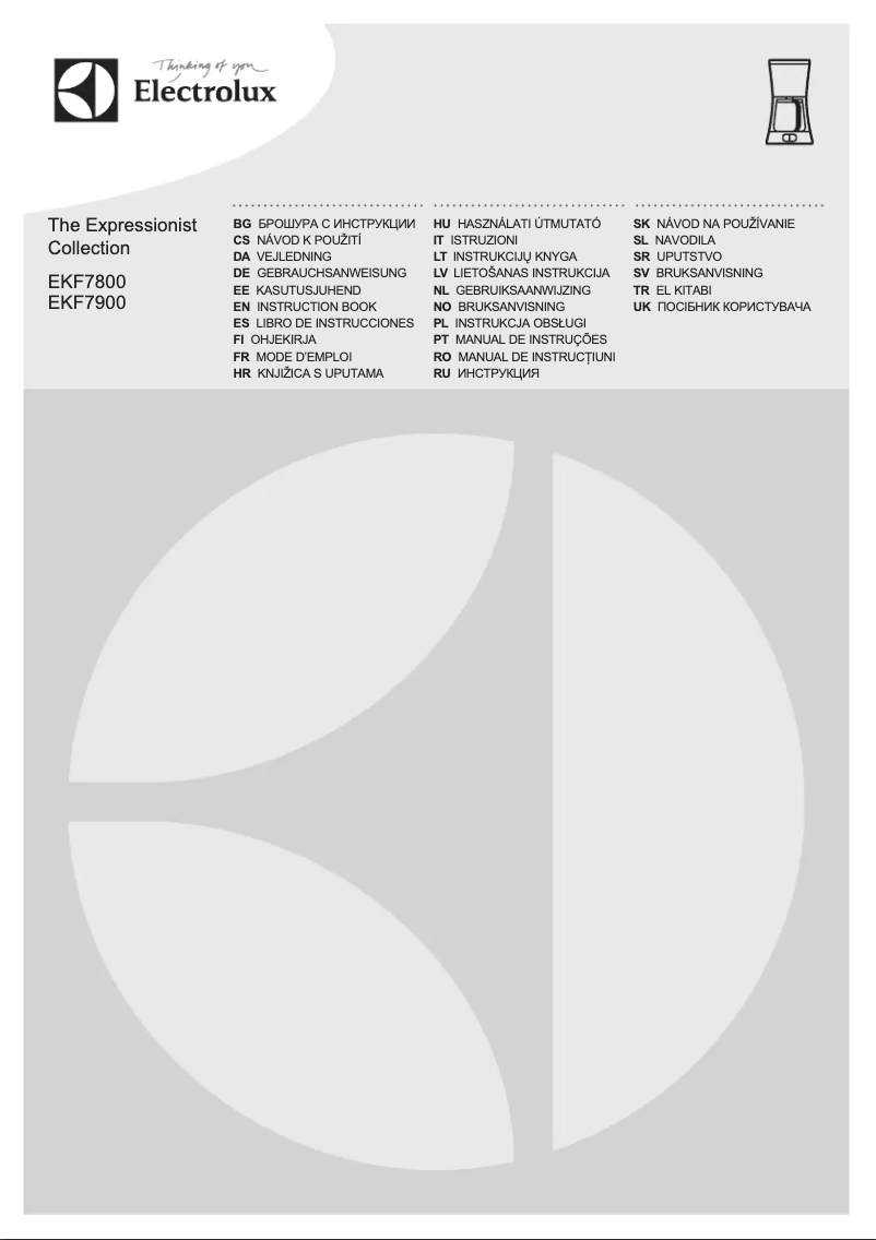 Page n°1 - Manuel utilisateur Electrolux The Expressionist Collection EKF900