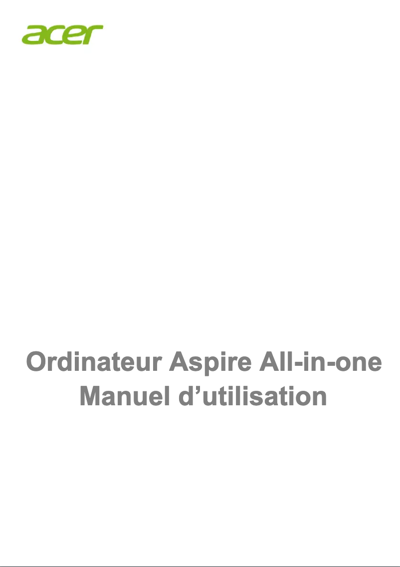 Image de la première page du manuel de l'appareil Aspire C22-820