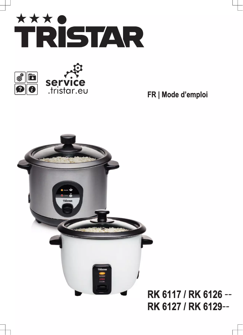 Page 1 de la notice Manuel utilisateur TriStar RK-6129