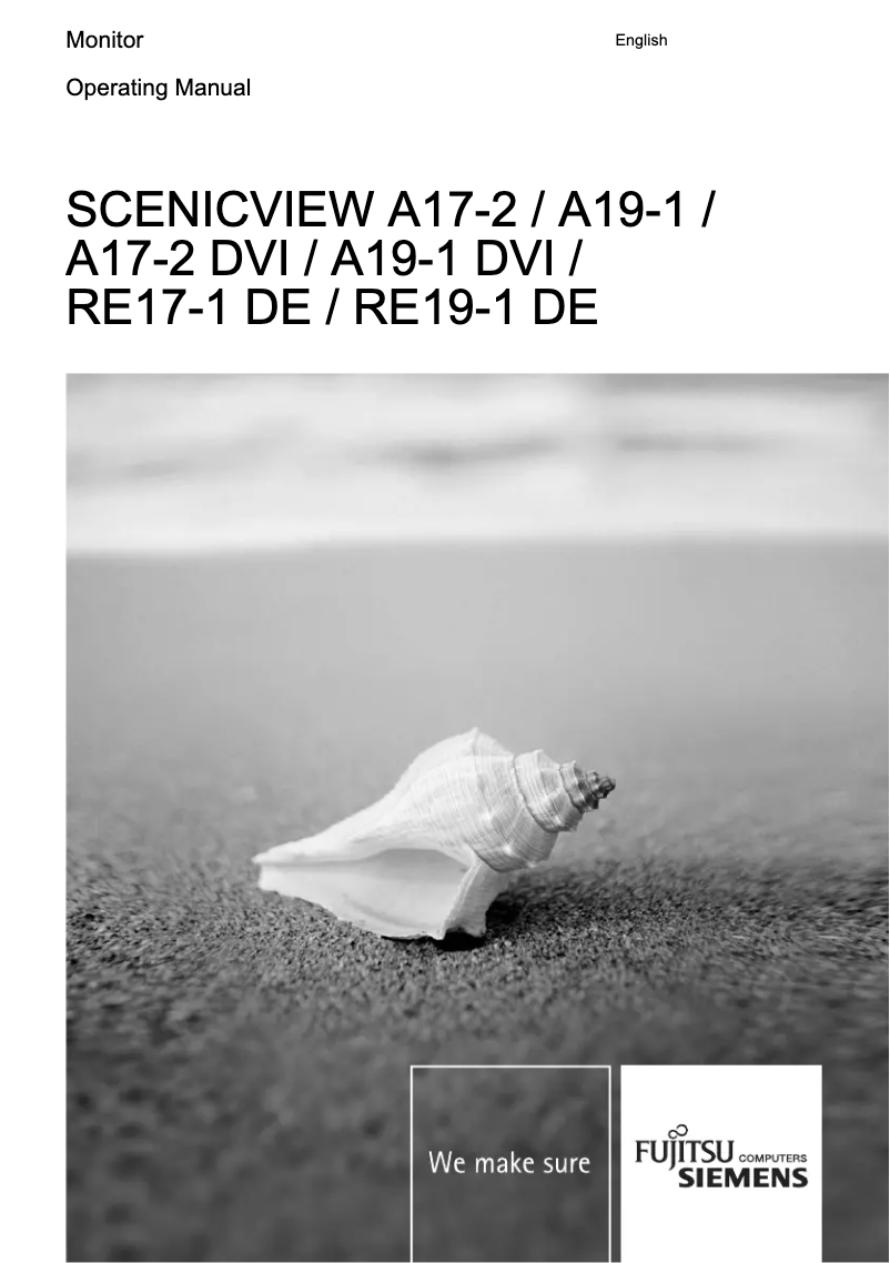 Page n°1 - Manuel utilisateur Fujitsu ScenicView A17-2