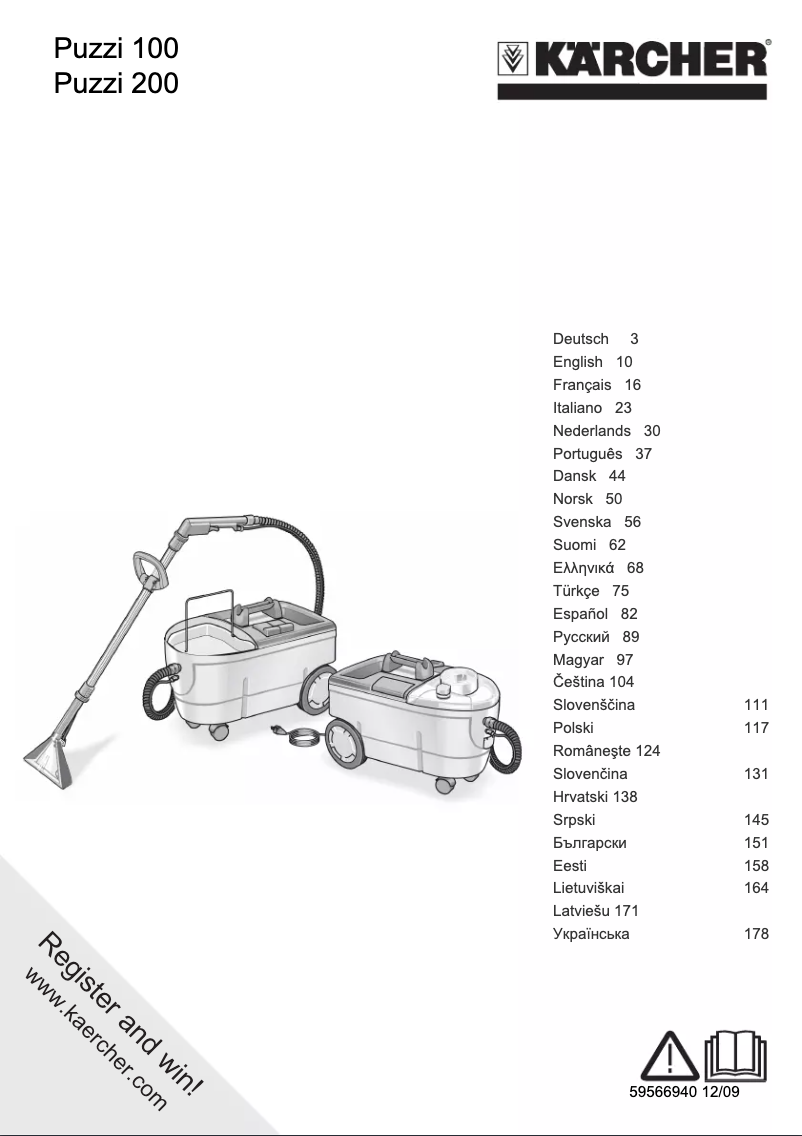 Page n°1 - Manuel utilisateur Kärcher Puzzi 100