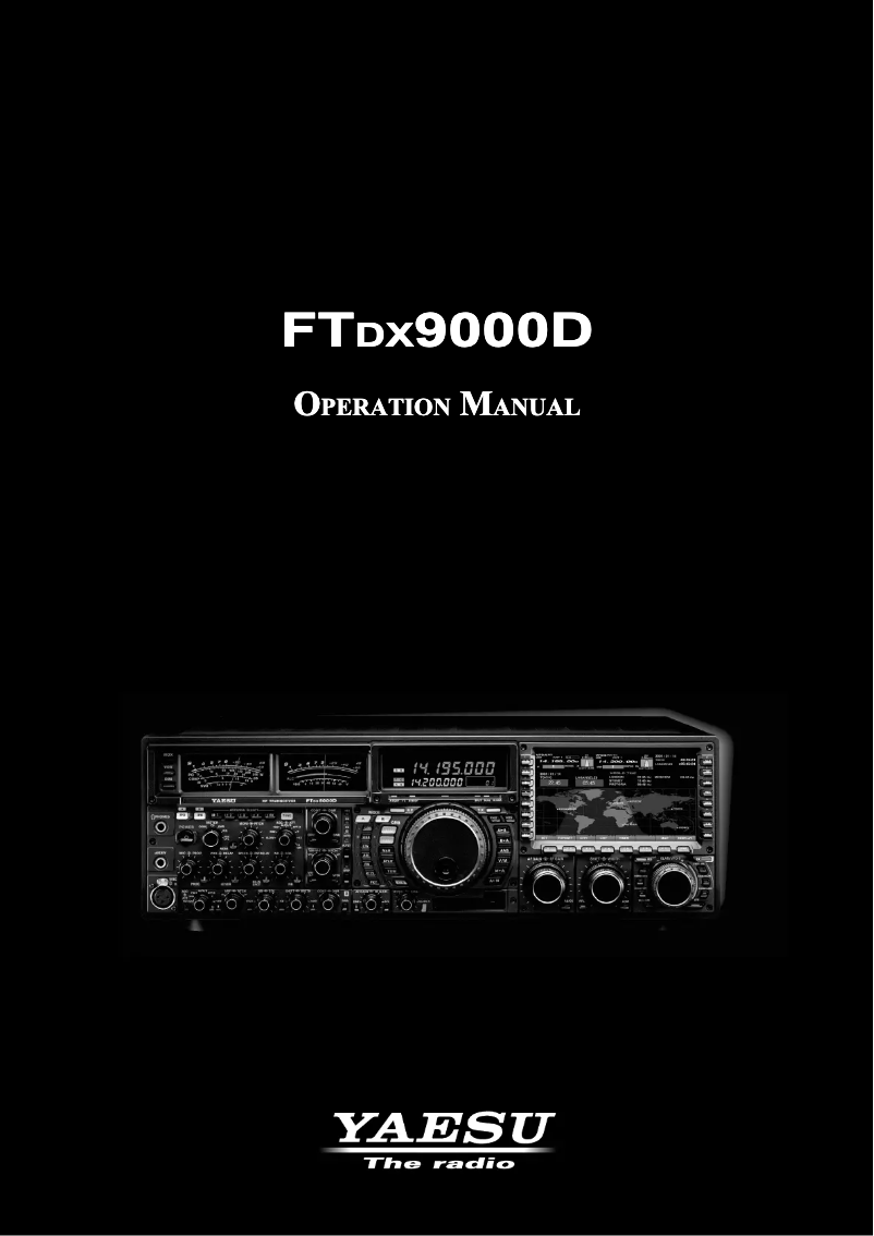 Image de la première page du manuel de l'appareil FTDX9000D