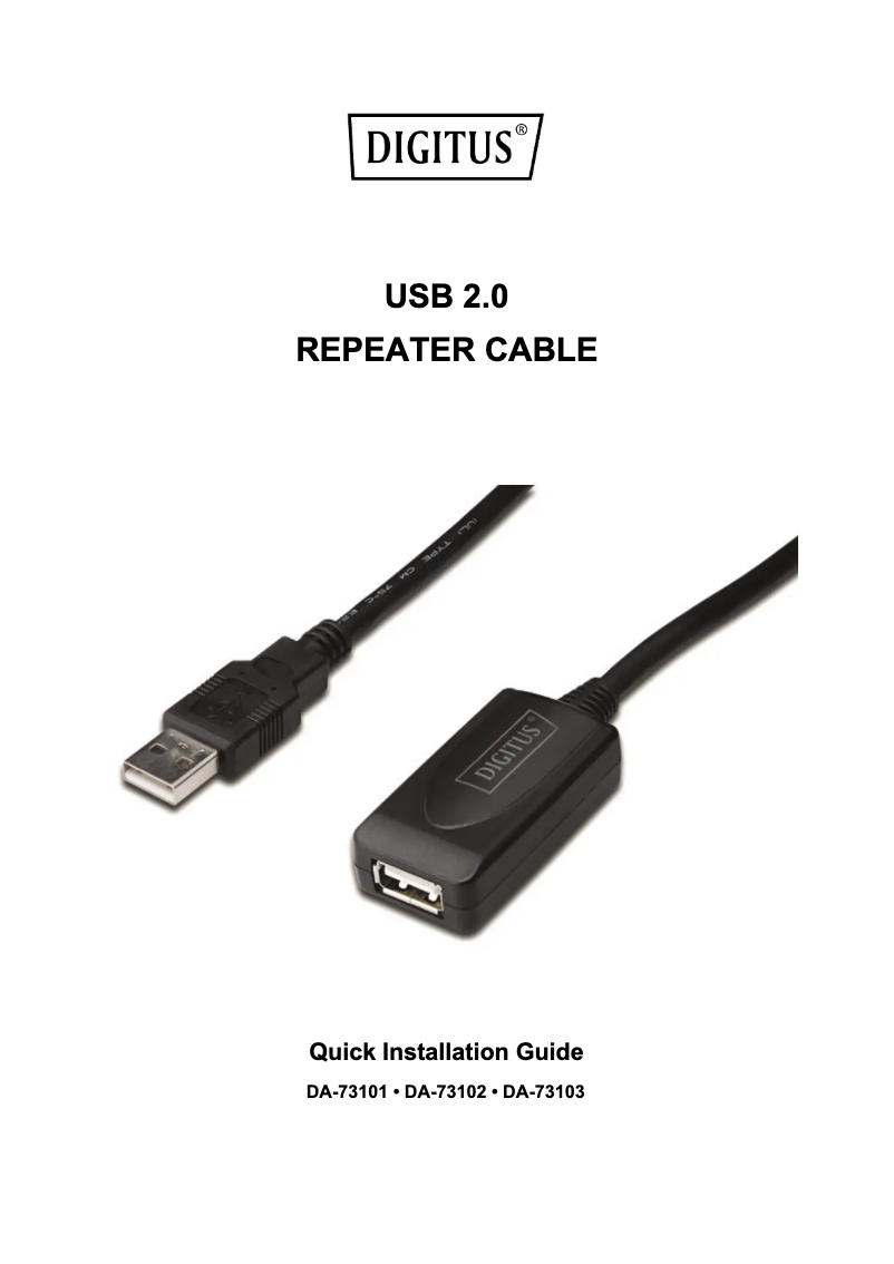 Page 1 de la notice Manuel utilisateur Digitus DA-73103