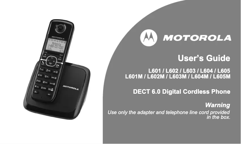 Página 1 del manual Manual de usuario Motorola L601