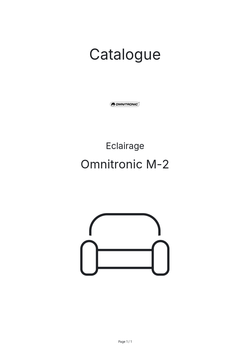 Page n°1 - Catalogue Omnitronic M-2