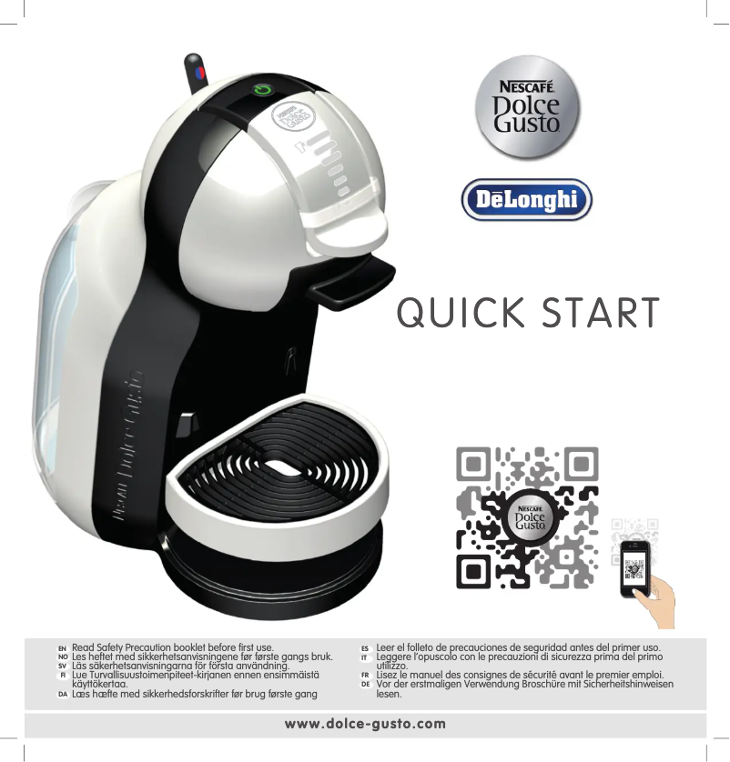 Image de la première page du manuel de l'appareil Dolce Gusto Mini Me EDG 305