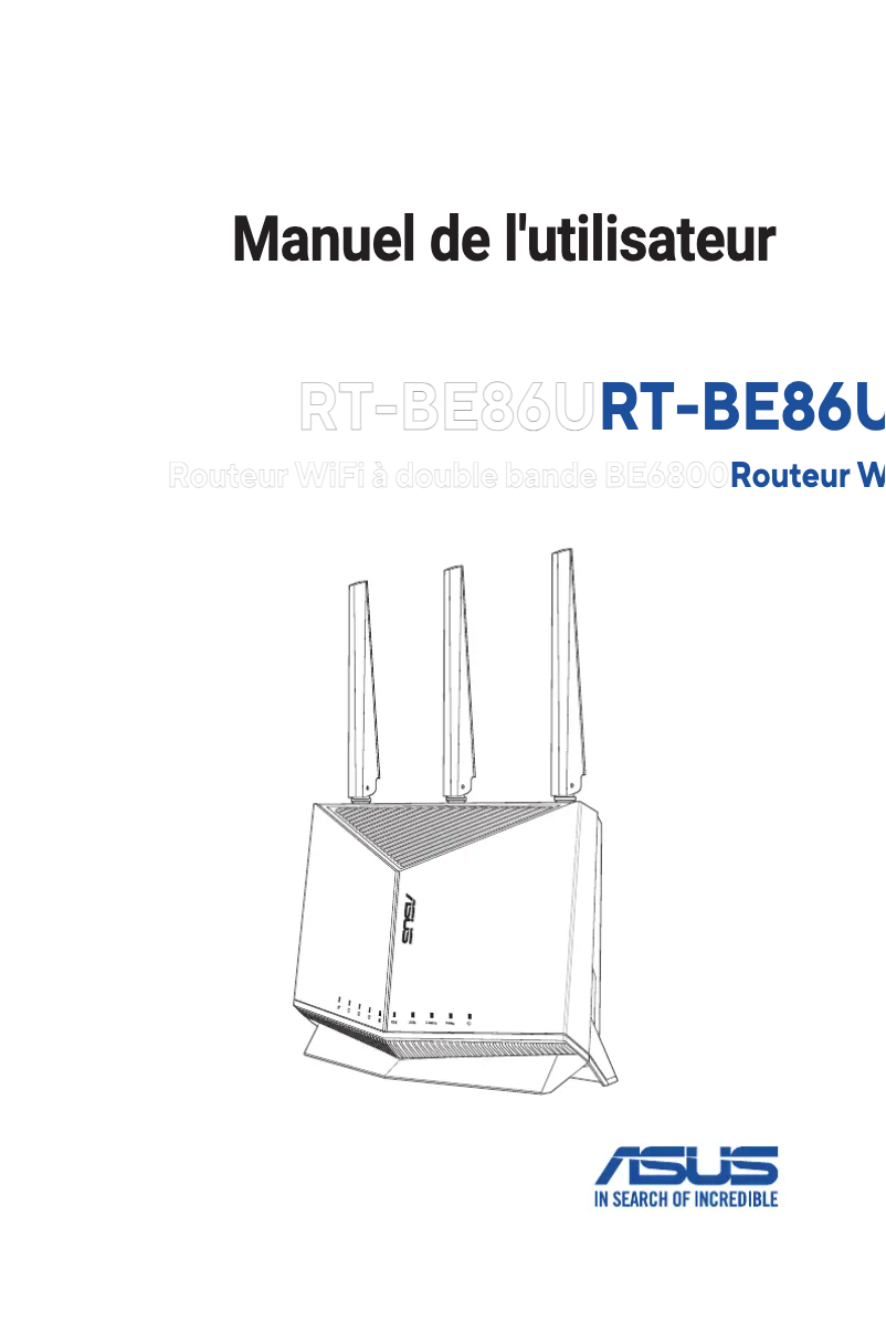 Image de la première page du manuel de l'appareil RT-BE86U