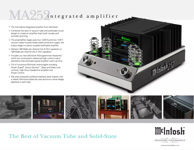 Page 1 de la notice Fiche technique McIntosh MA8900