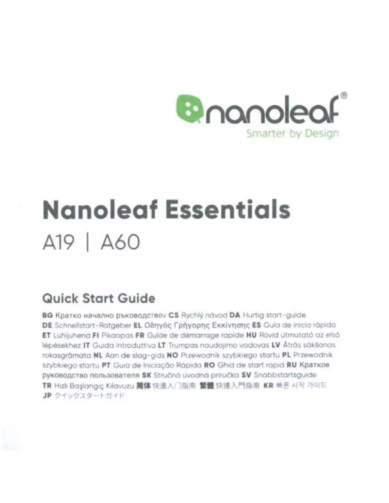 Page n°1 - Manuel utilisateur Nanoleaf NL45-0800WT120E26