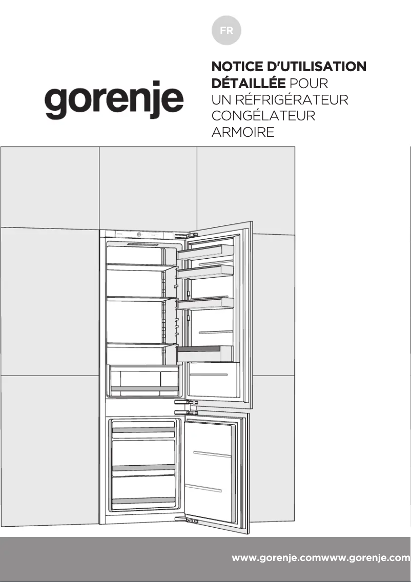 Page 1 de la notice Manuel utilisateur Gorenje NRKI4181E3