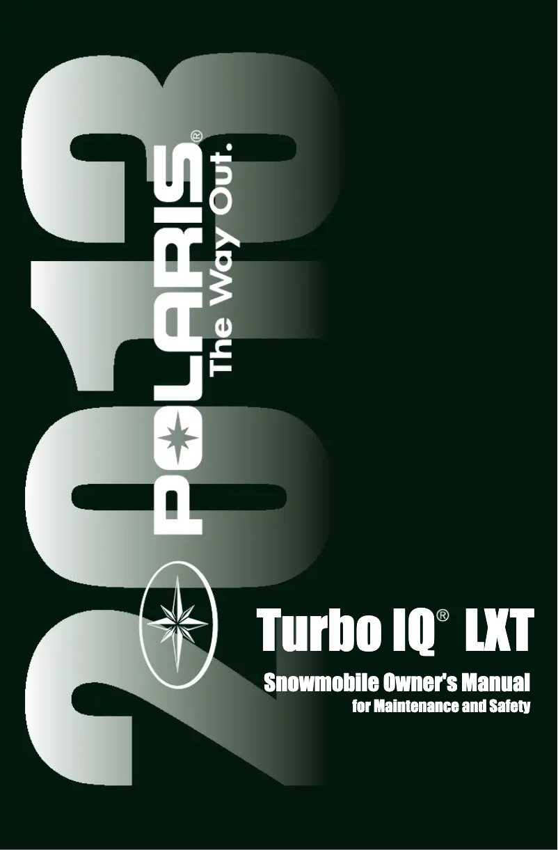Page n°1 - Manuel utilisateur Polaris Turbo IQ LXT (2013)