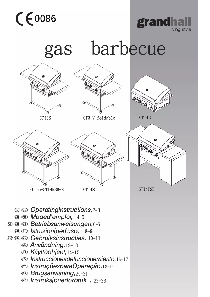 Page 1 de la notice Manuel utilisateur Grandhall Premium G3 Built-in