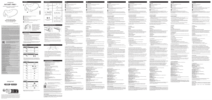 Página 1 del manual Manual de usuario Creative Outlier Free+