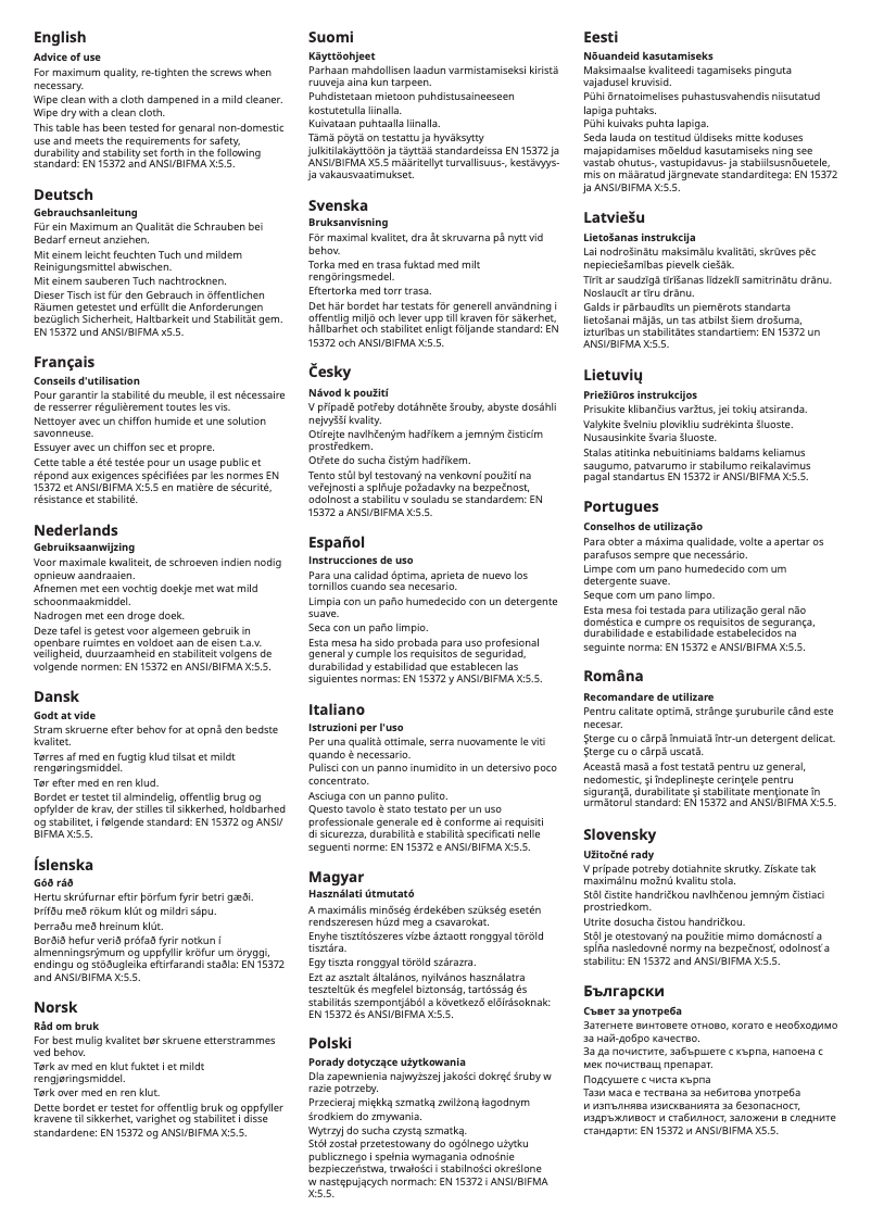 Page 1 de la notice Manuel utilisateur Ikea TROTTEN 704.871.87
