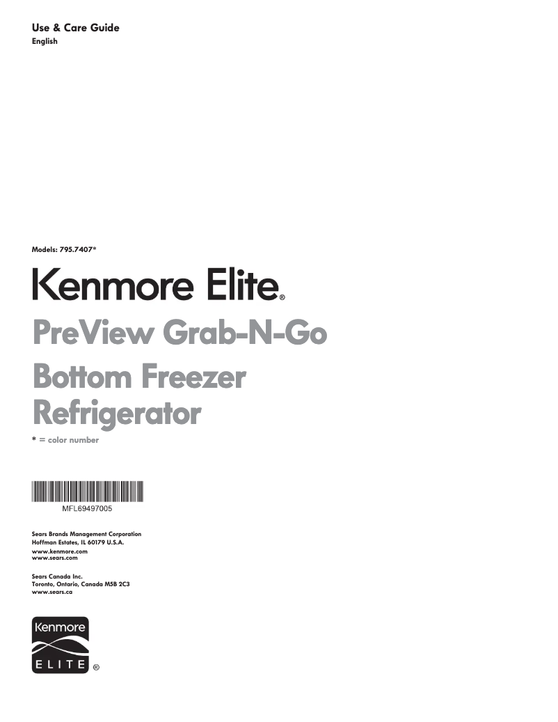 Image de la première page du manuel de l'appareil 74073