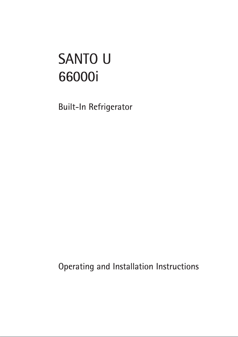 Image de la première page du manuel de l'appareil Santo U66000I