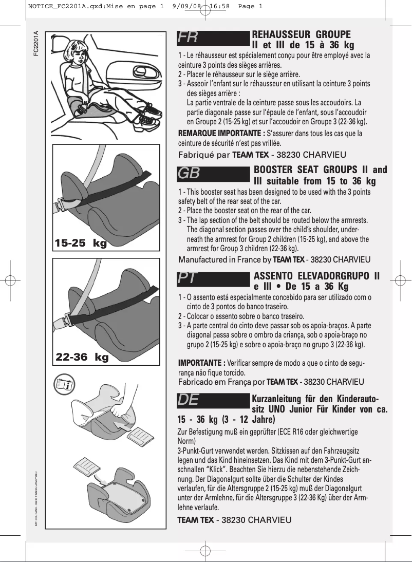 Image de la première page du manuel de l'appareil First Topo Comfort