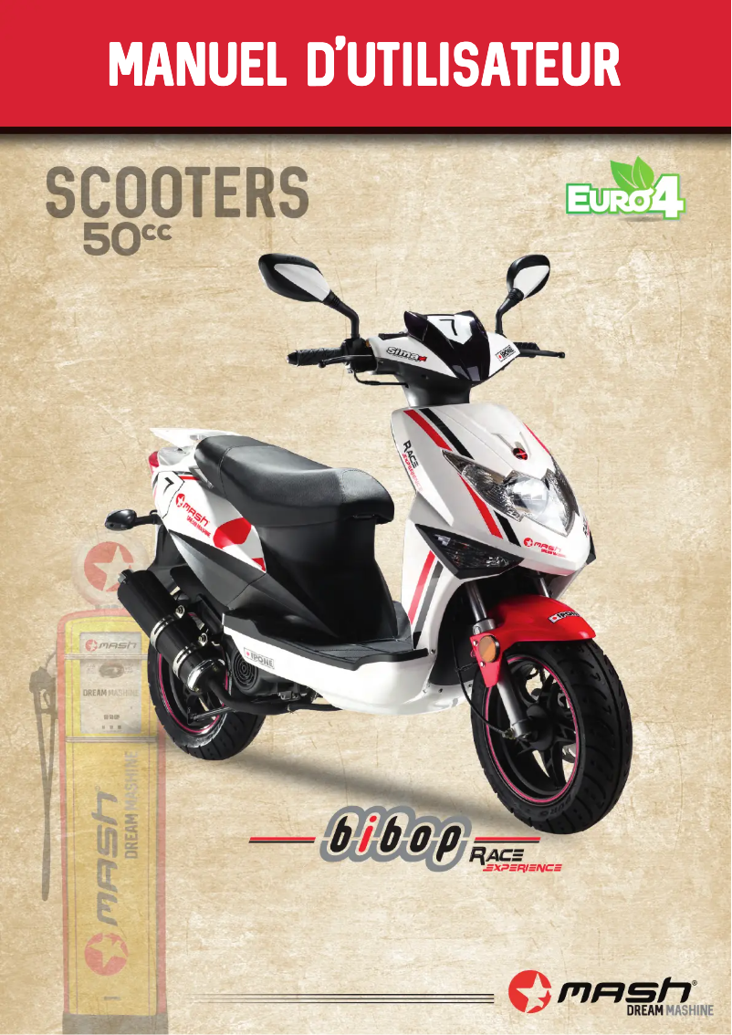 Page 1 of the manual User Manual Mash Bibop Race 50cc (2018)