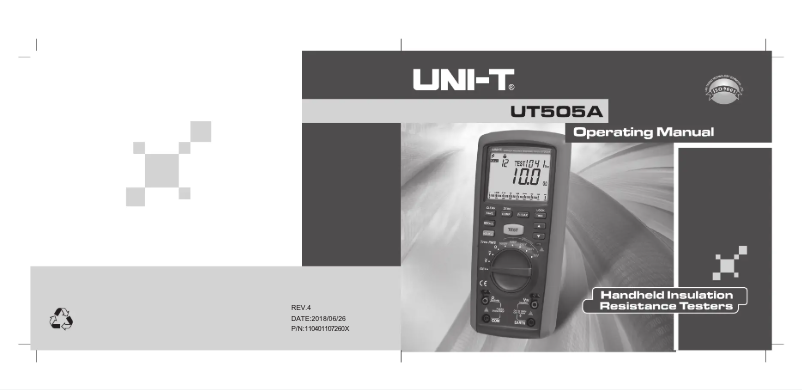 Page 1 de la notice Manuel utilisateur Uni-T UT505A