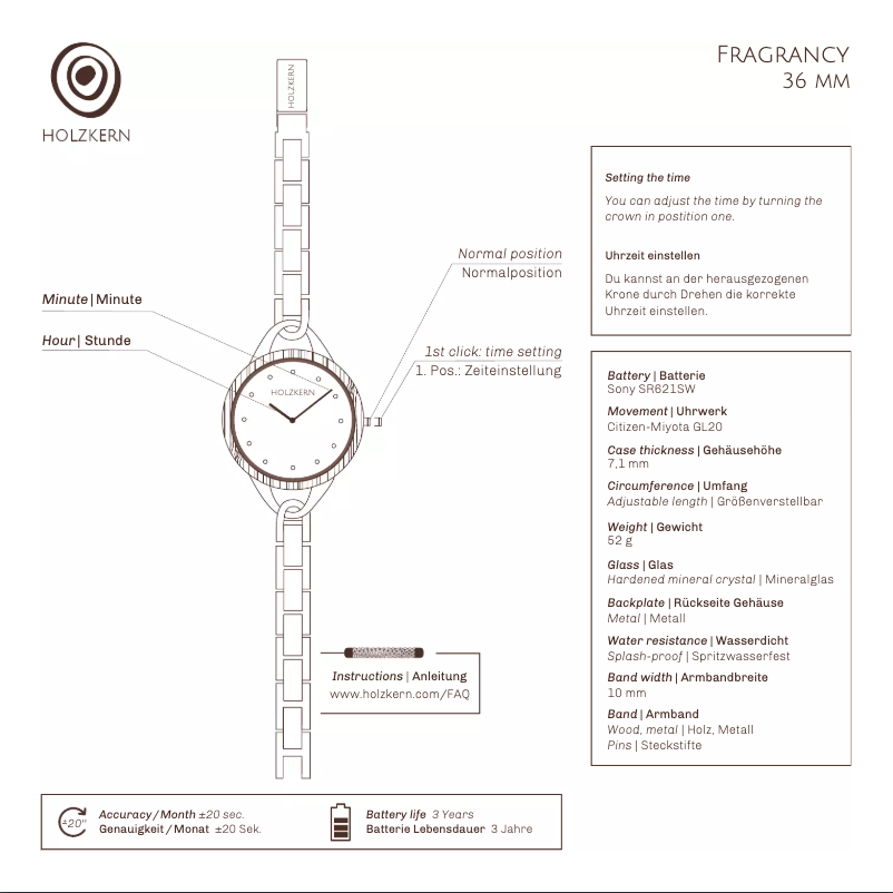 Page n°1 - Manuel utilisateur Holzkern Neroli