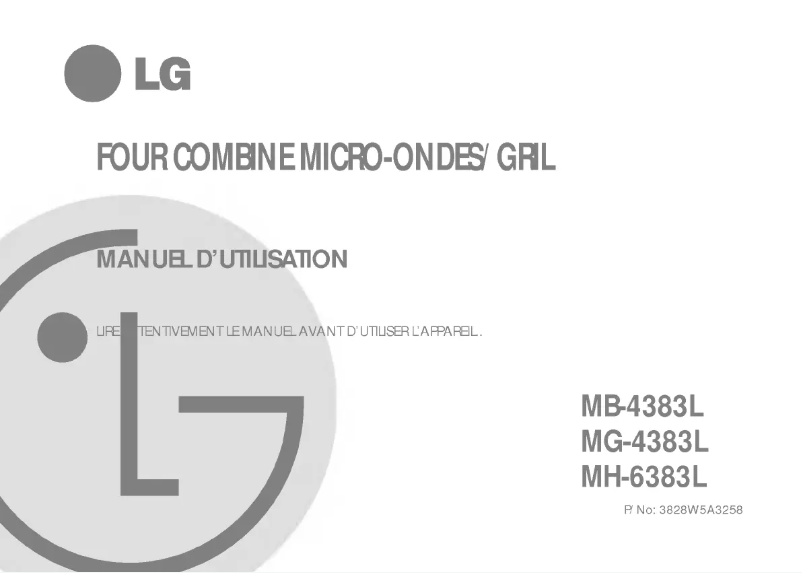 Page 1 de la notice Manuel utilisateur LG MH-6383L