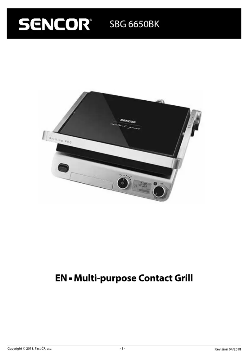 Page n°1 - Manuel utilisateur Sencor SBG 6650BK