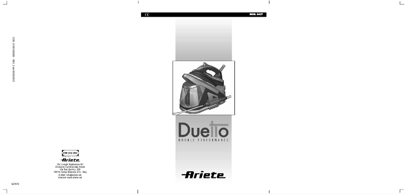Page 1 de la notice Manuel utilisateur Ariete Duetto 6437