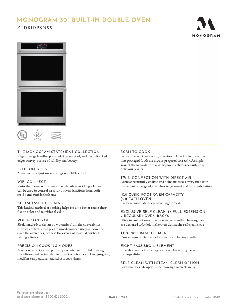 Image de la première page du manuel de l'appareil ZTDX1DPSN