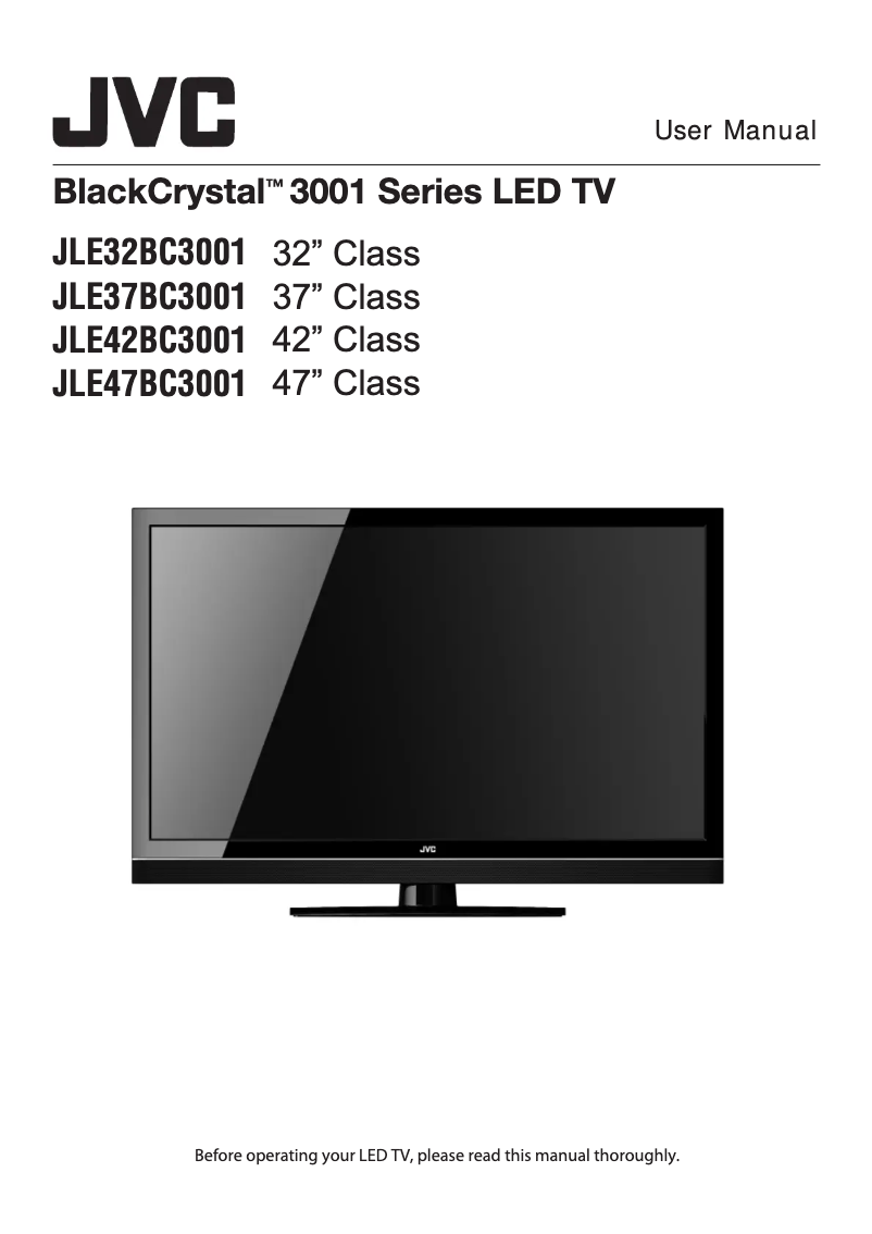 Image de la première page du manuel de l'appareil JLE42BC3001