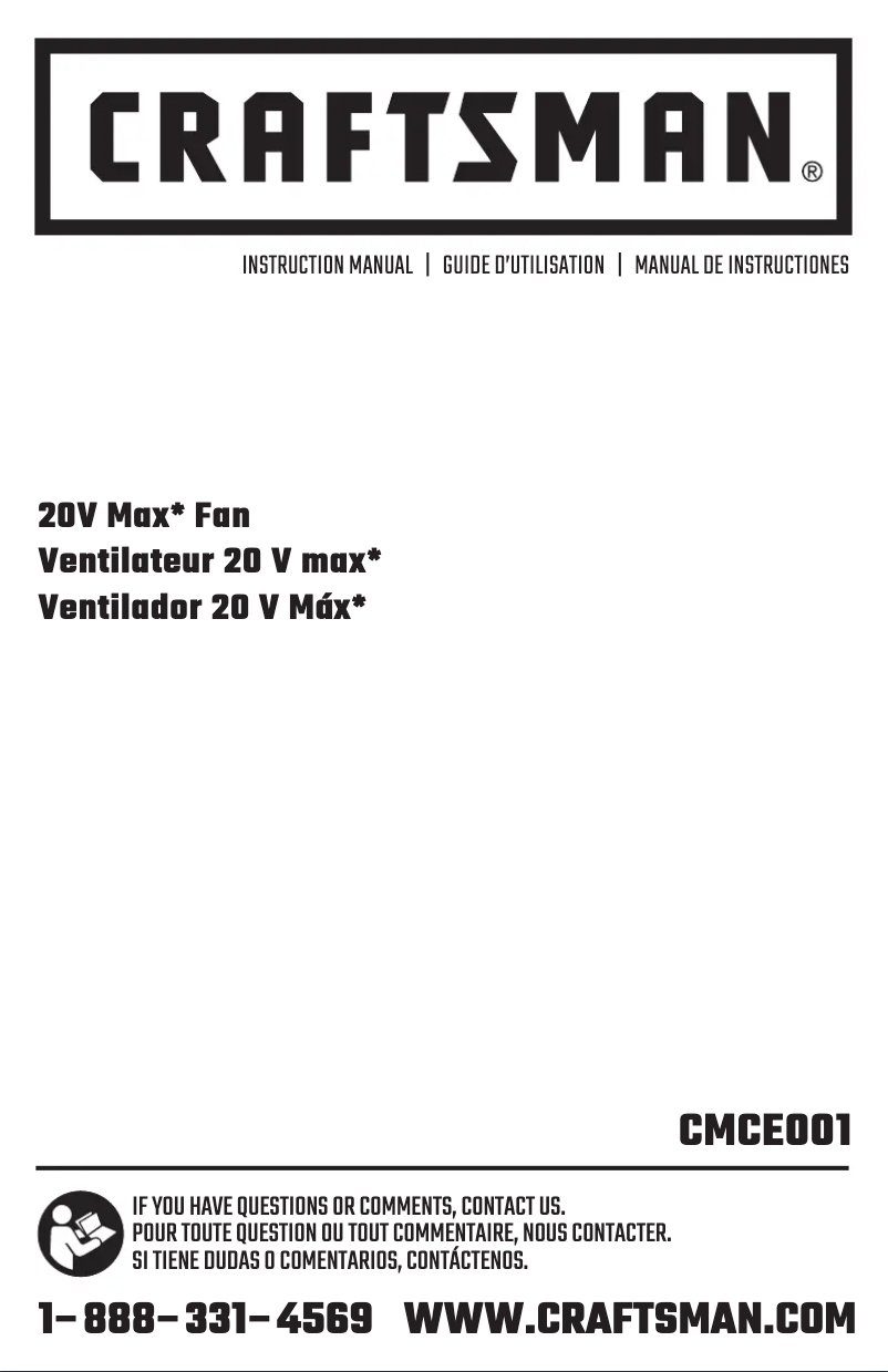Page n°1 - Manuel utilisateur Craftsman CMCE001