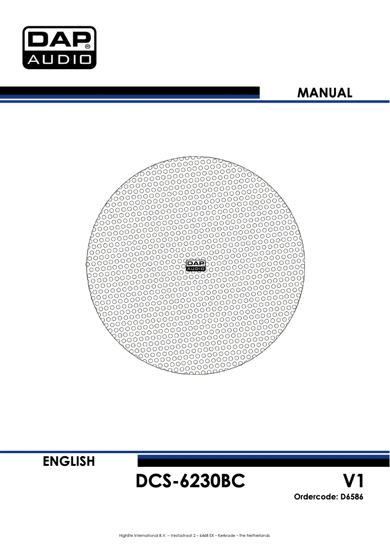 Image de la première page du manuel de l'appareil DCS-6230BC