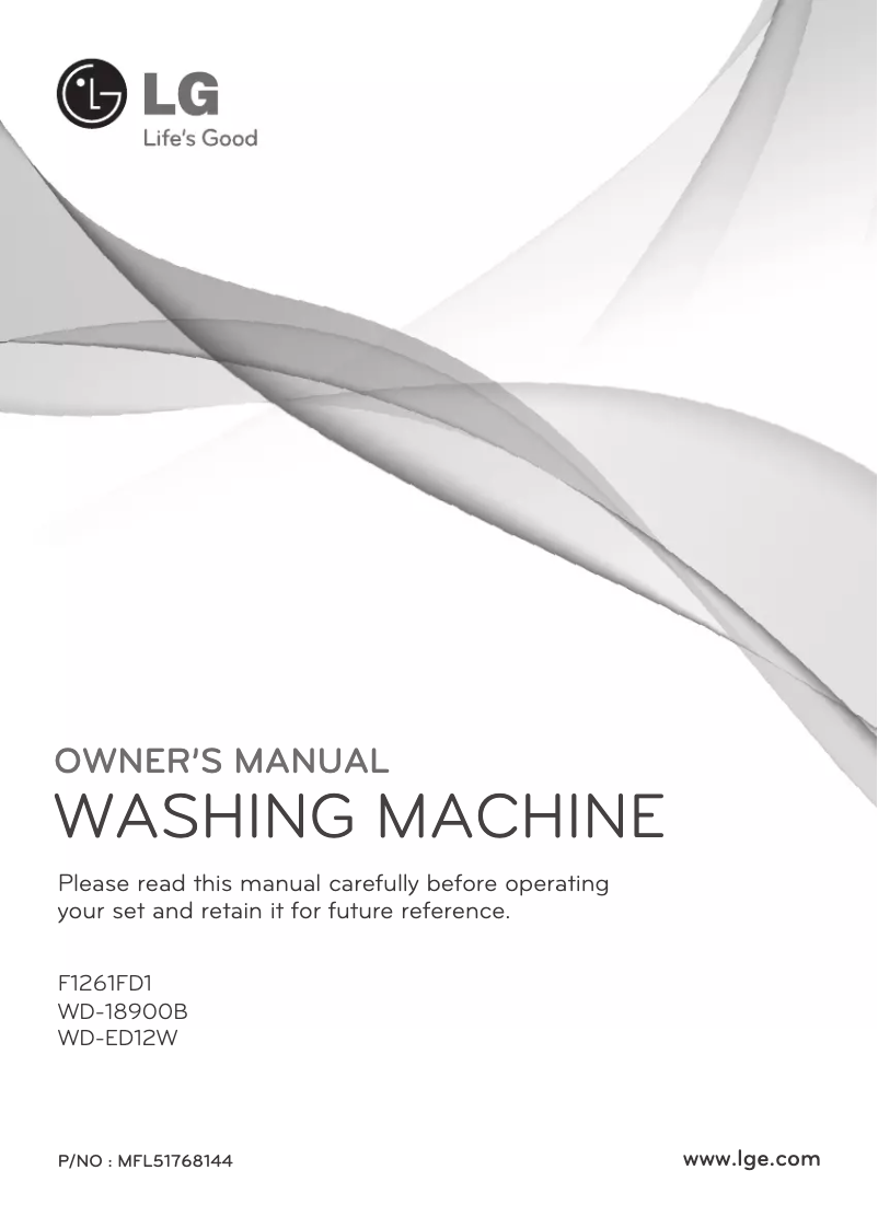 Page n°1 - Manuel utilisateur LG WD-ED12W