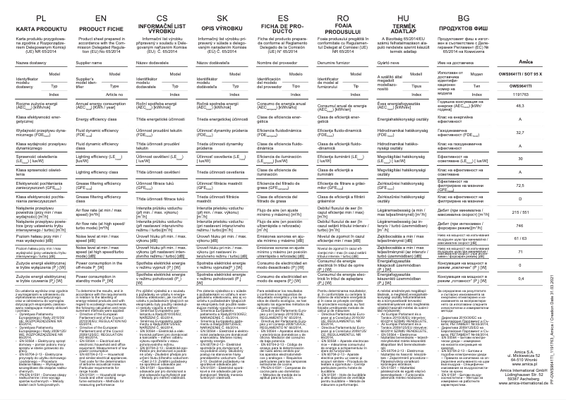 Image de la première page du manuel de l'appareil OWS9641TI