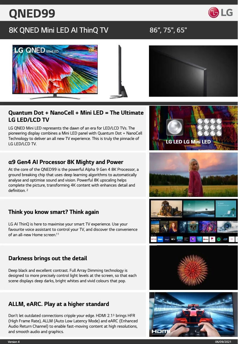 Page n°1 - Fiche technique LG 75QNED99TPB