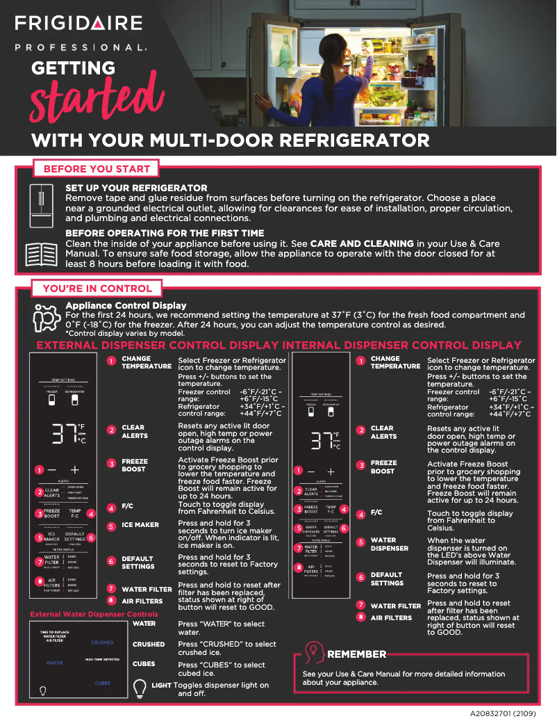 Image de la première page du manuel de l'appareil PRFS2883AF