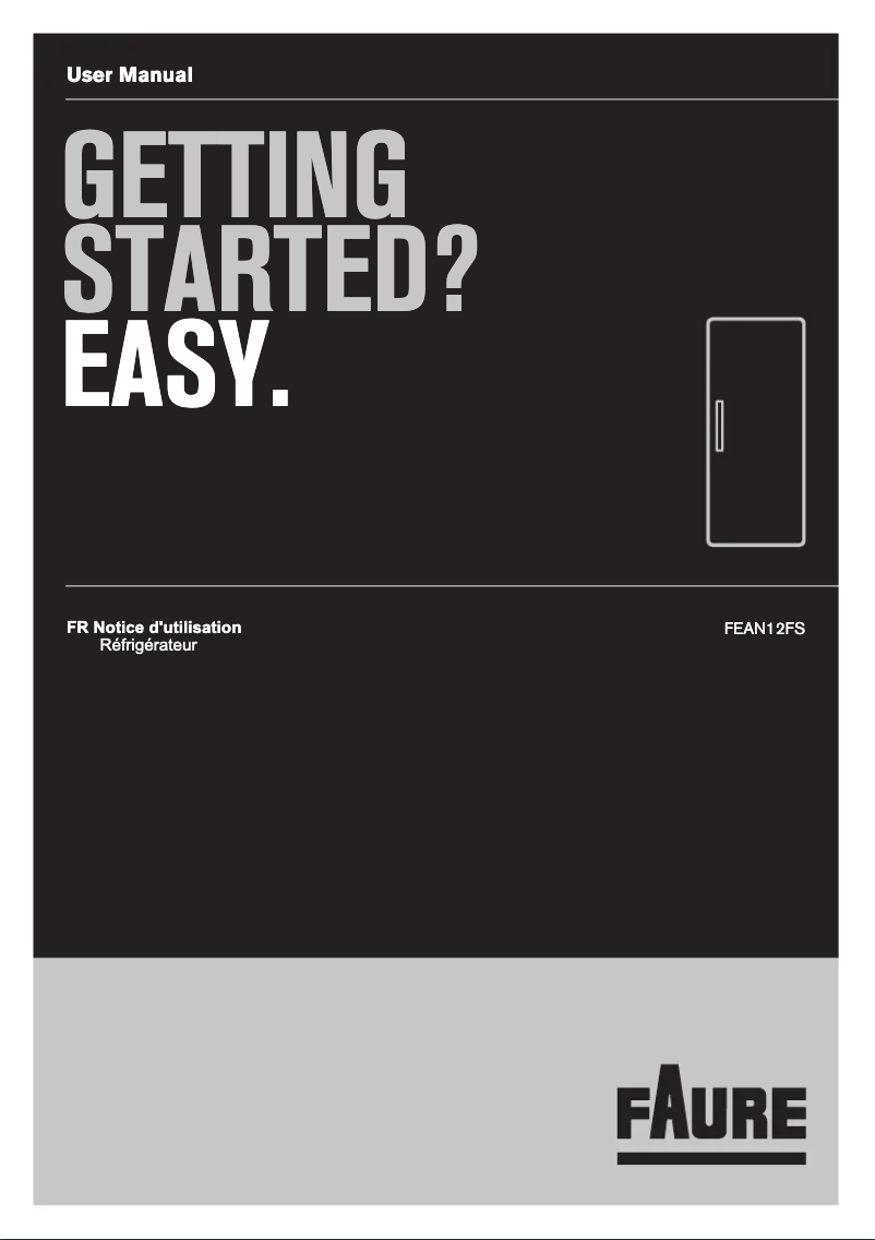 Page 1 de la notice Manuel utilisateur Faure FEAN12FS