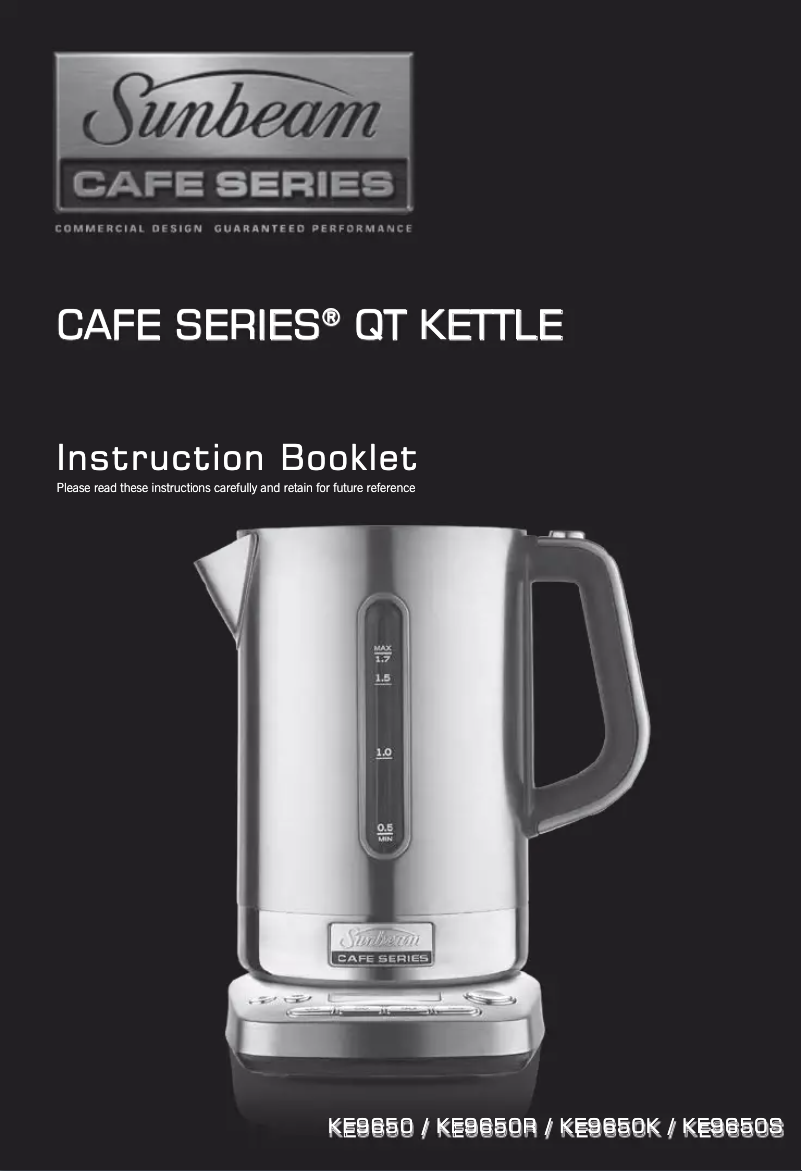 Image de la première page du manuel de l'appareil Cafe Series KE9650
