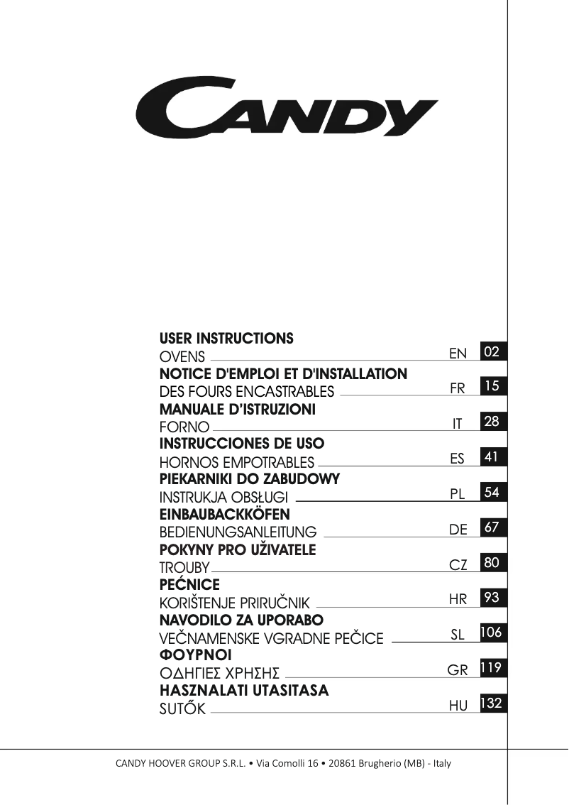 Page 1 de la notice Manuel utilisateur Candy FCT686N WIFI