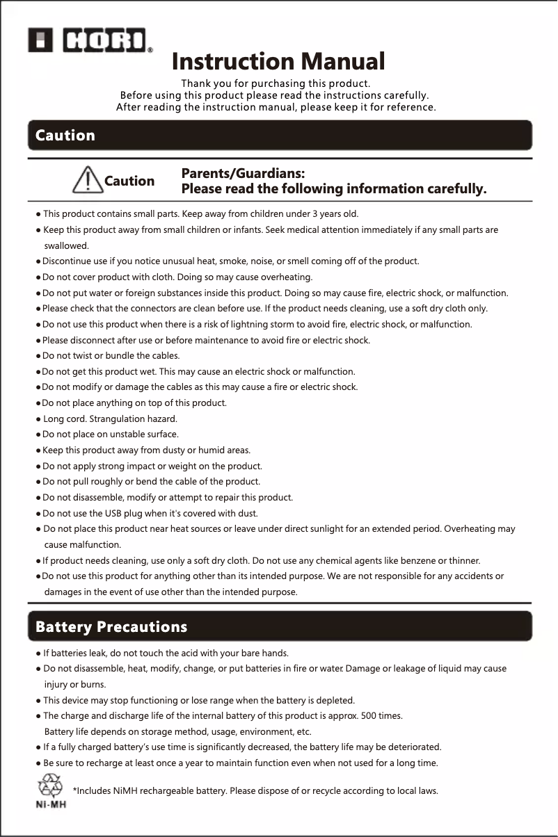 Page 1 de la notice Manuel utilisateur Hori Solo Charging Station