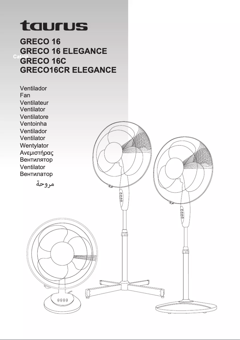 Image de la première page du manuel de l'appareil Greco 16CR Elegance