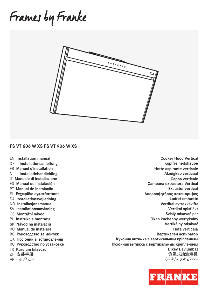 Page n°1 - Manuel utilisateur Franke FS VT 906 W XS