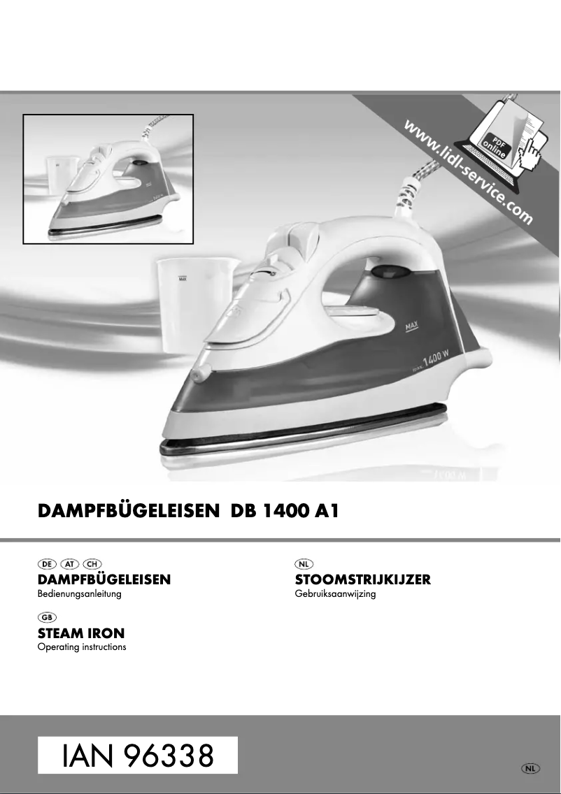 Page 1 de la notice Manuel utilisateur Kompernass DB 1400 A1