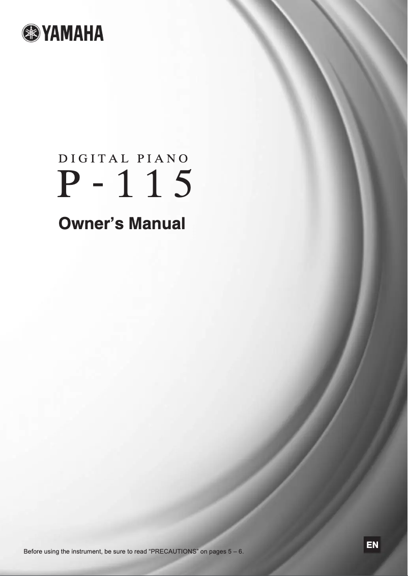 Page n°1 - Manuel utilisateur Yamaha P-115